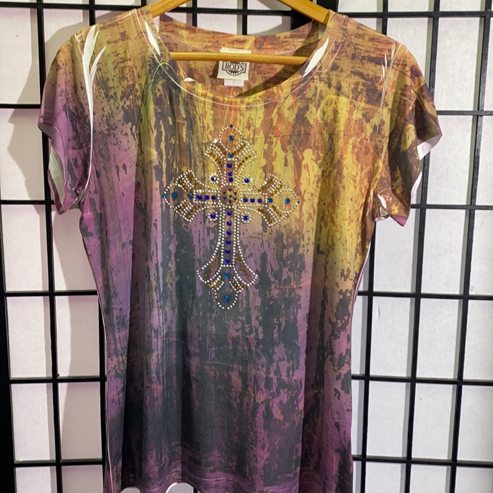 Rod’s Top Rhinestone Accent Cross Size M